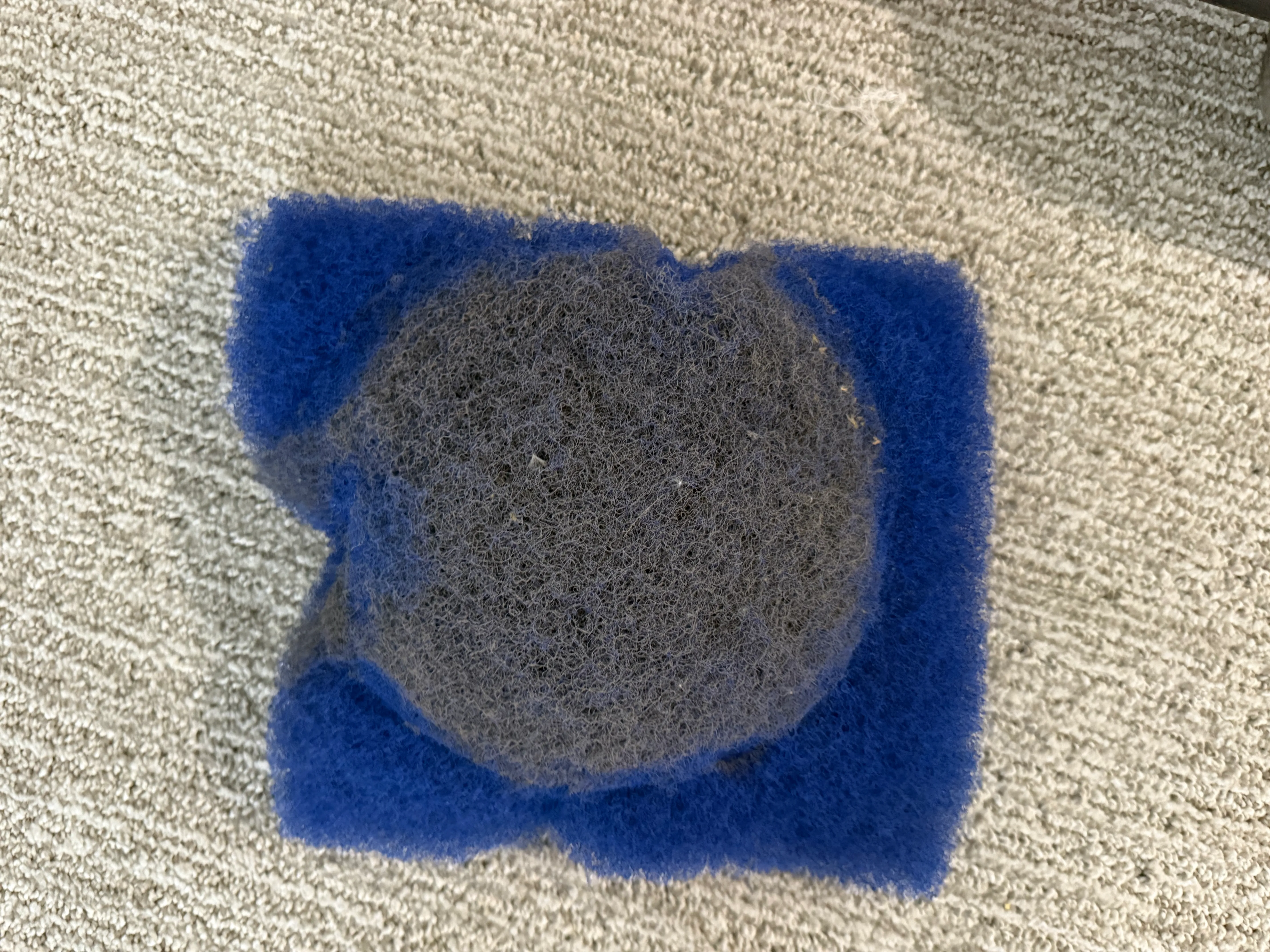 MERV-1 pad after use