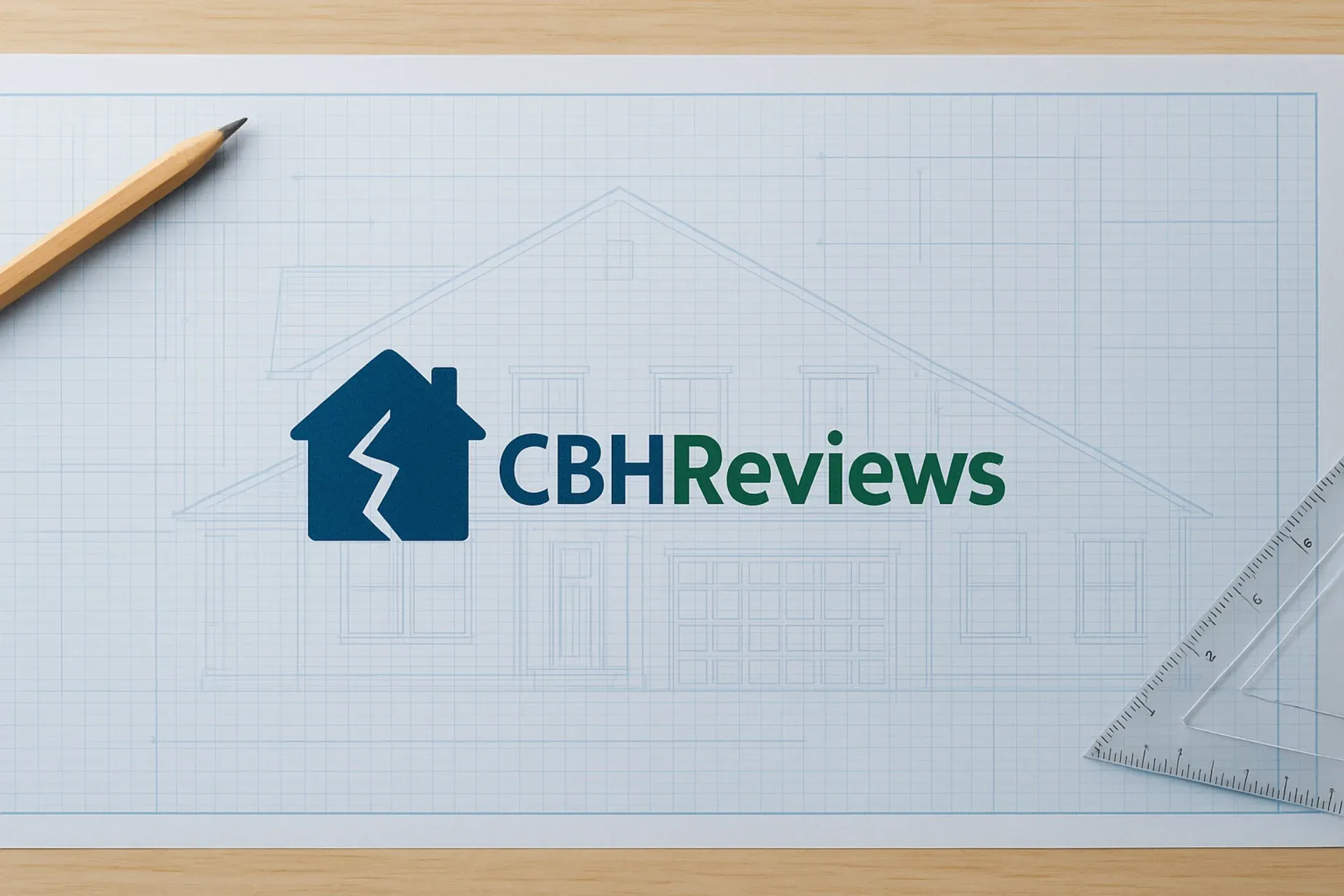 CBHReviews logo over blueprint hero