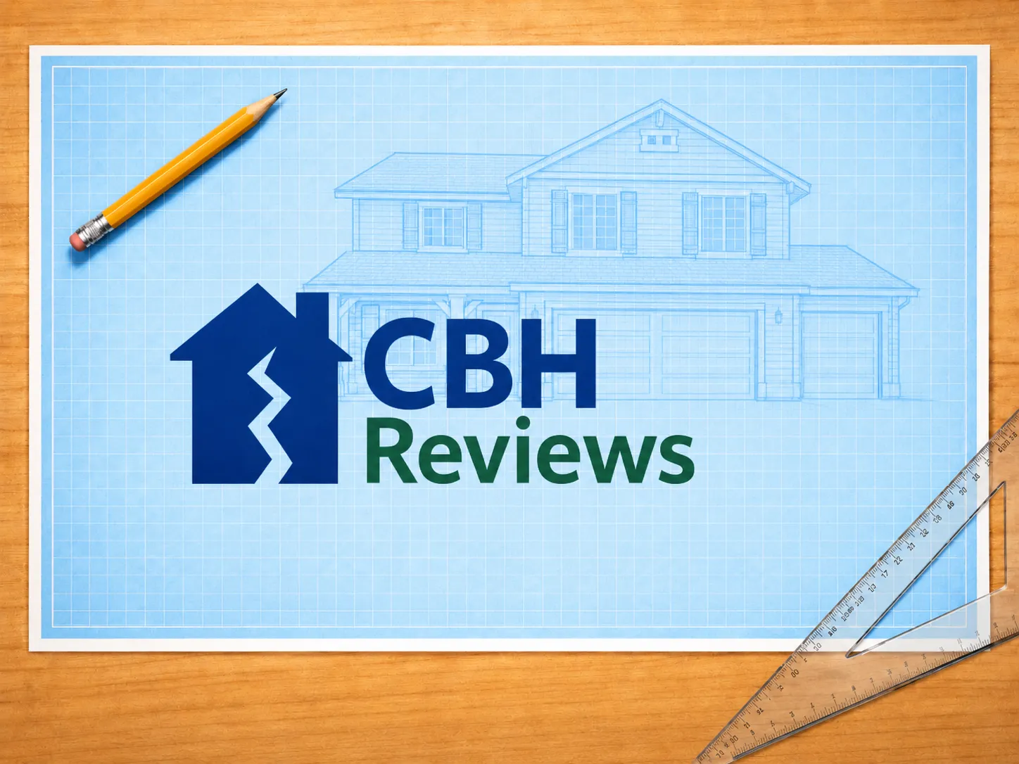 CBHReviews logo over blueprint hero