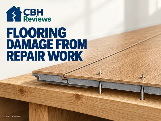 Illustration: Flooring Damage from Repair Work